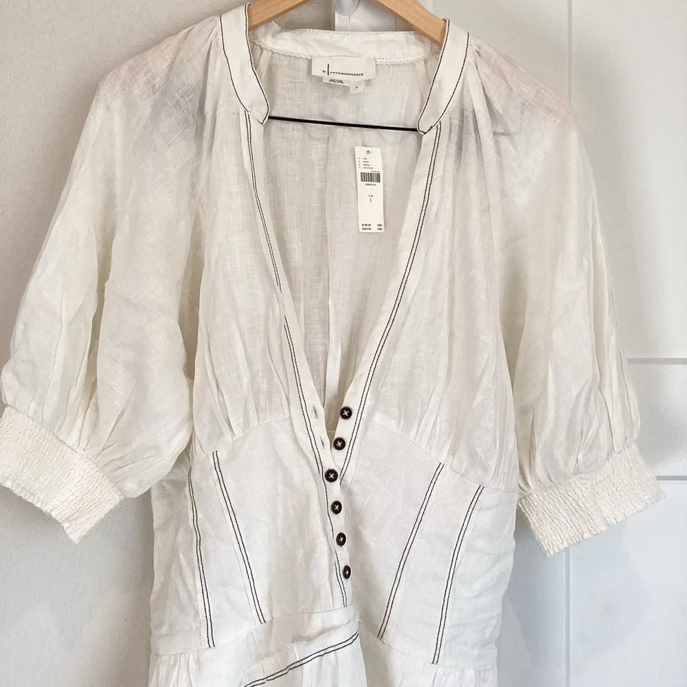 ❌Sold-Anthropologie V-Neck Corset Dress - Picture 8 of 15